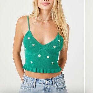 Forever 21 sweater knit floral cami. Size M.
